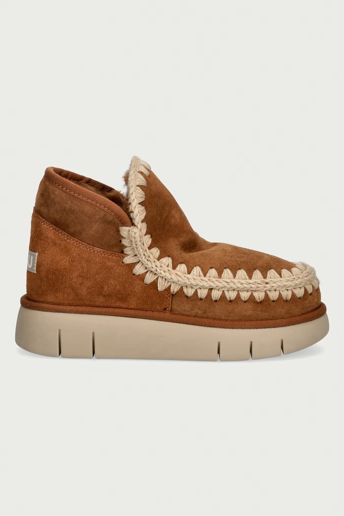 Mou Eskimo Bounce Sneaker μπότες χιονιού Γυναικείες σουέτ MU.FW531009A.COG καφέ AW26