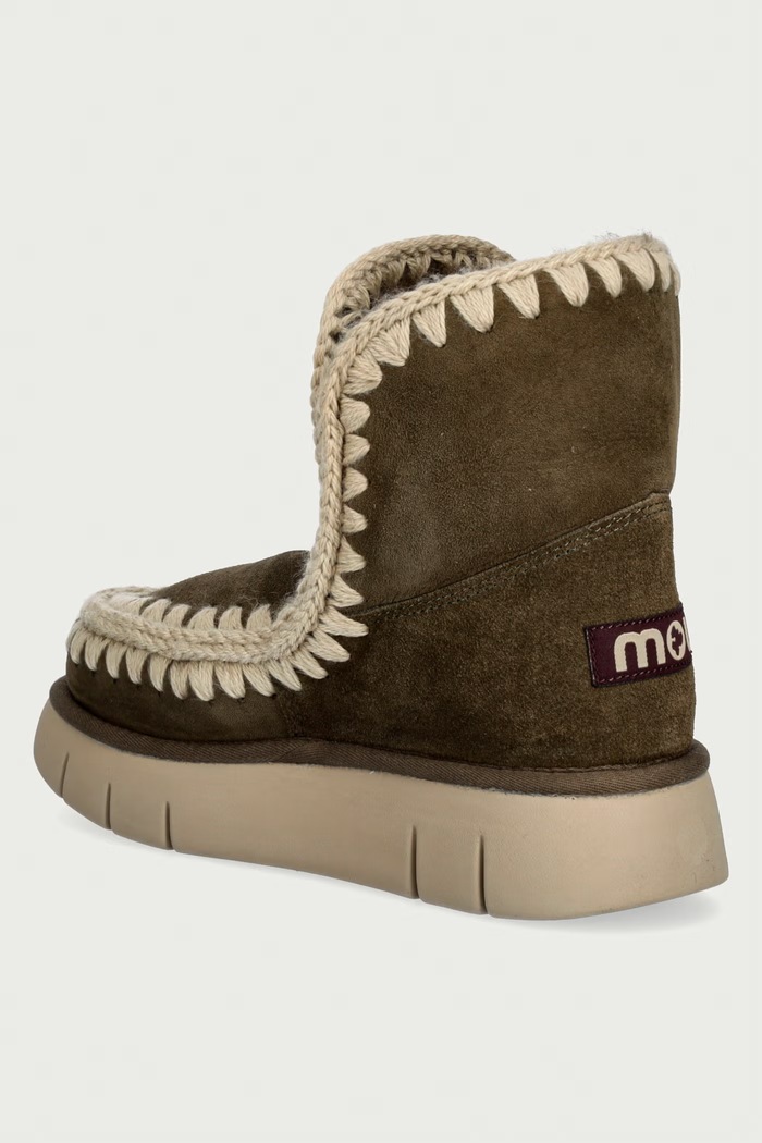 Obuća Mou Eskimo 18 Bounce zimske čizme za žene od brušene kože MU.FW531002A.MOO zelena
