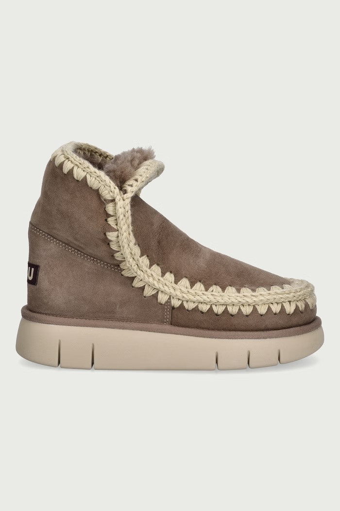 Mou Eskimo 18 Bounce śniegowce damskie zamszowe MU.FW531002A.ELGRY beżowy AW26