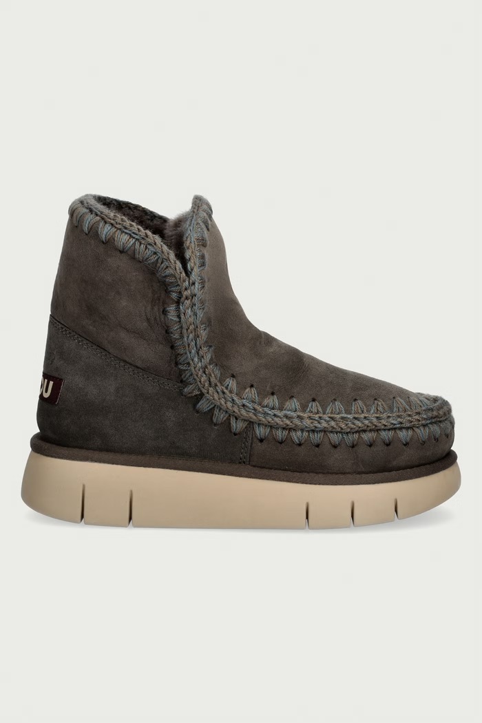 Mou Eskimo 18 Bounce śniegowce damskie zamszowe MU.FW531002A.BKOL zielony AW26
