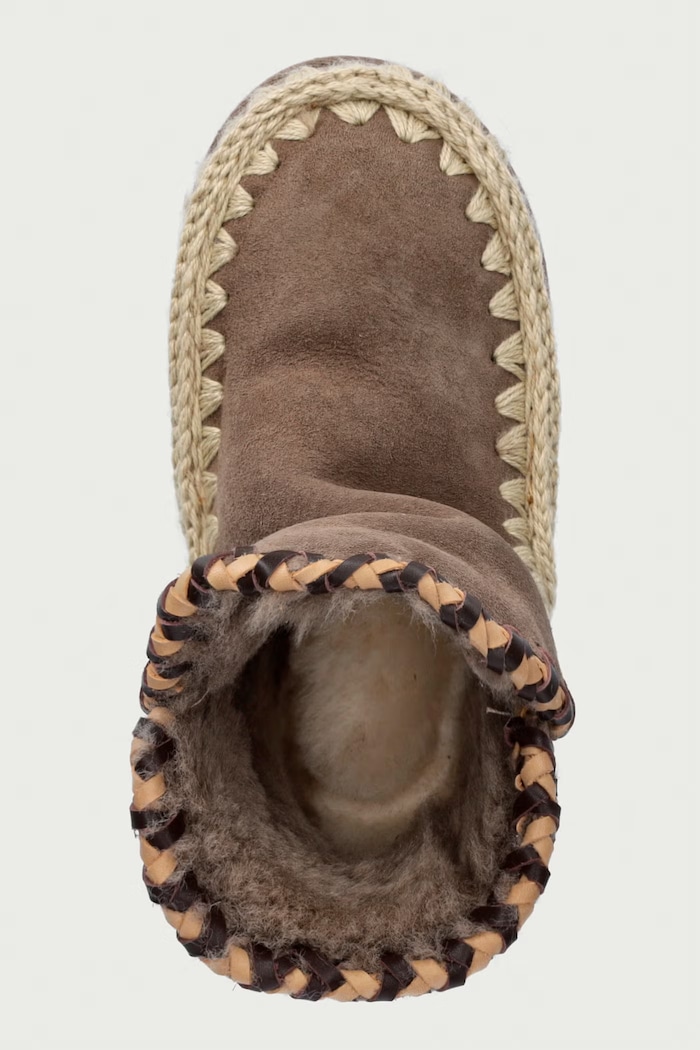 Eskimo 18 Leather Overstitching śniegowce damskie zamszowe Mou MU.FW101154A.ELGRY beżowy