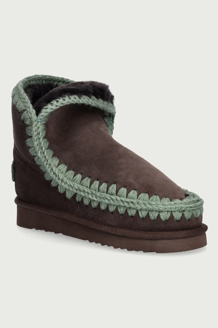 Mou Eskimo 18 Glitter Logo snehule dámske semišové hnedá MU.FW101050A.MOCGRN