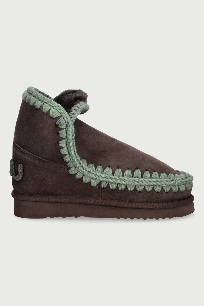 Mou Eskimo 18 Glitter Logo snehule dámske semišové MU.FW101050A.MOCGRN hnedá AW26
