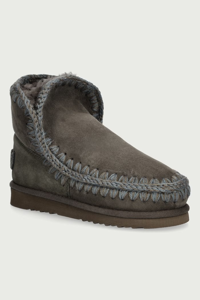 Mou Eskimo 18 Glitter Logo śniegowce damskie zamszowe zielony MU.FW101050A.BKOL