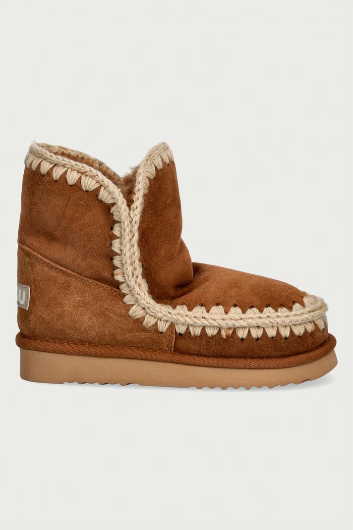 Mou Eskimo 18 μπότες χιονιού Γυναικείες σουέτ MU.FW101001A.COG καφέ AW26
