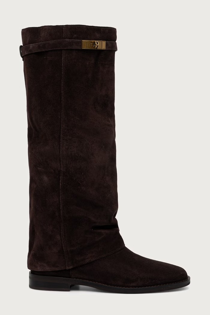 Nokwol Visoke čizme za žene od kože Vespa Brown Double Dye Suede Vespa.Brown.Double smeđa AW26