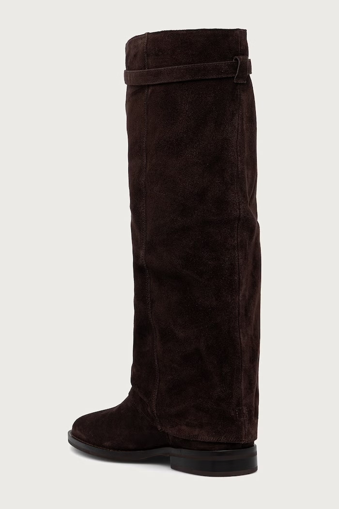 Obuća Nokwol Visoke čizme za žene od kože Vespa Brown Double Dye Suede Vespa.Brown.Double smeđa