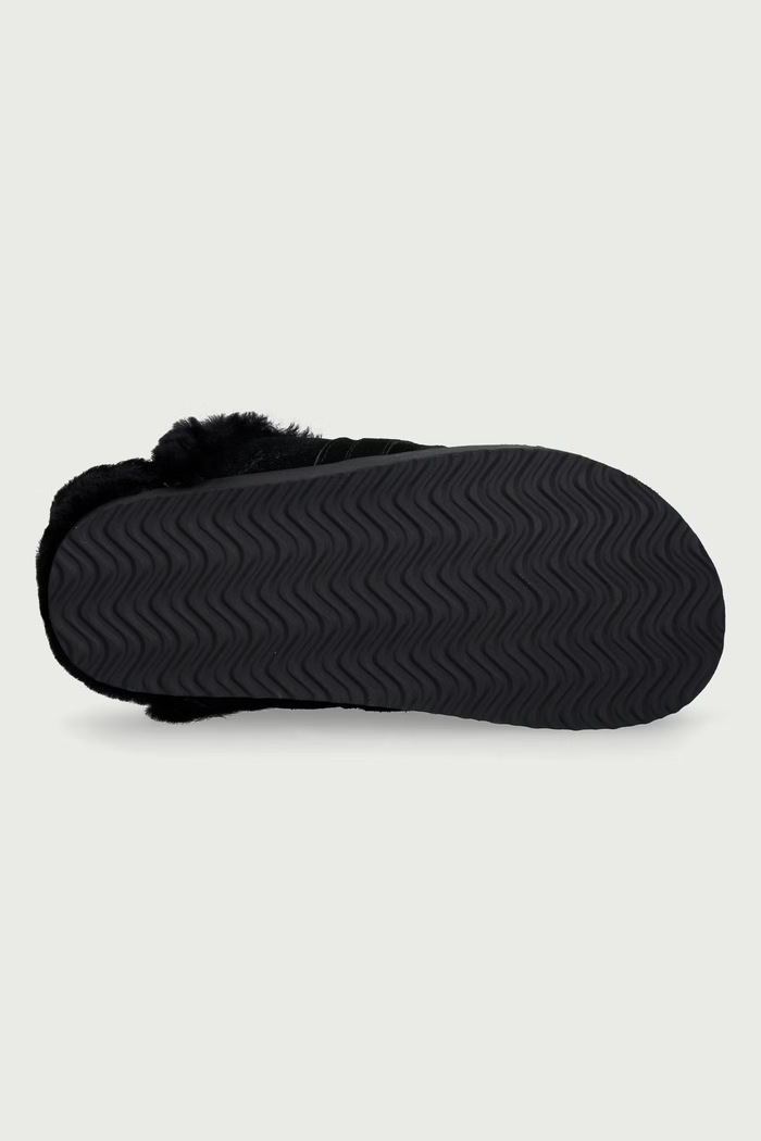 Papuče dámske kožené Toby Black Suede Shearling Nokwol čierna Toby.Black.Suede