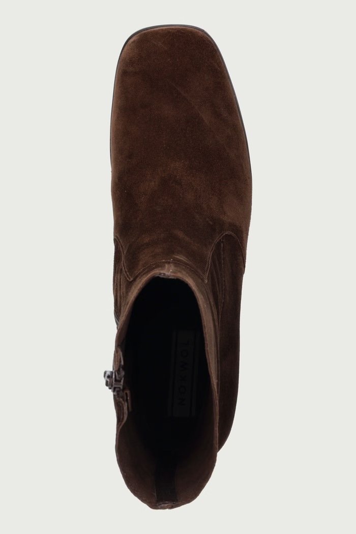 Členkové čižmy na podpätku dámske semišové Jan Brown Suede Nokwol Jan.Brown.Suede hnedá