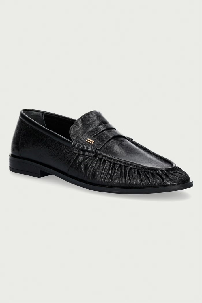 Nokwol Μοκασίνια Γυναικεία δερμάτινα Haven Black Athena μαύρο Haven.Black.Athena