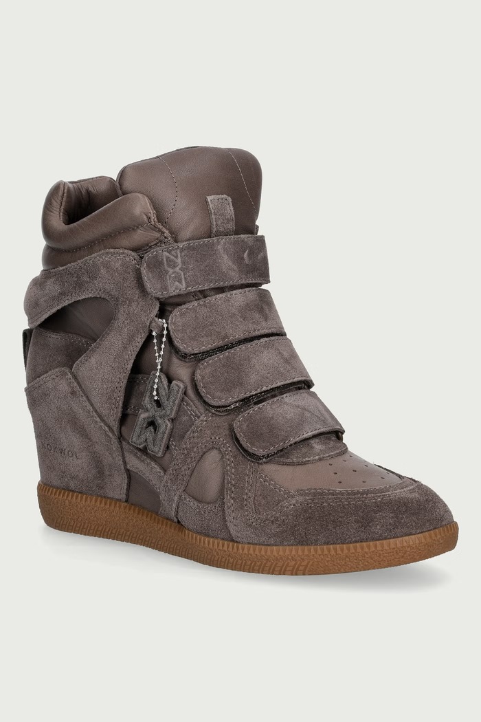 Nokwol Eden Smog Leather Suede superge ženske semišaste rjava Eden.Smog.Leather.Suede