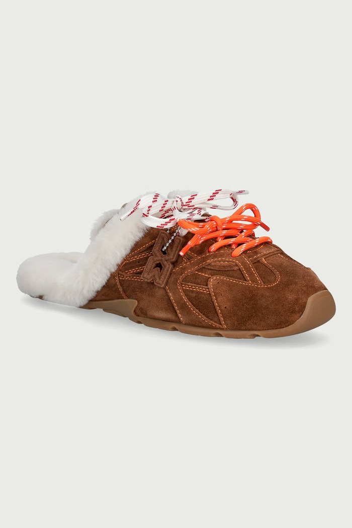 Nokwol Papuče dámske semišové Atlas Mule Tan Suede hnedá Atlas.Mule.Tan.Suede