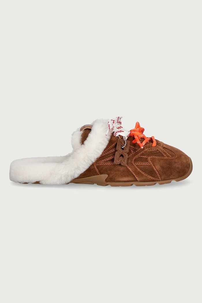 Nokwol Papuče dámske semišové Atlas Mule Tan Suede Atlas.Mule.Tan.Suede hnedá AW26