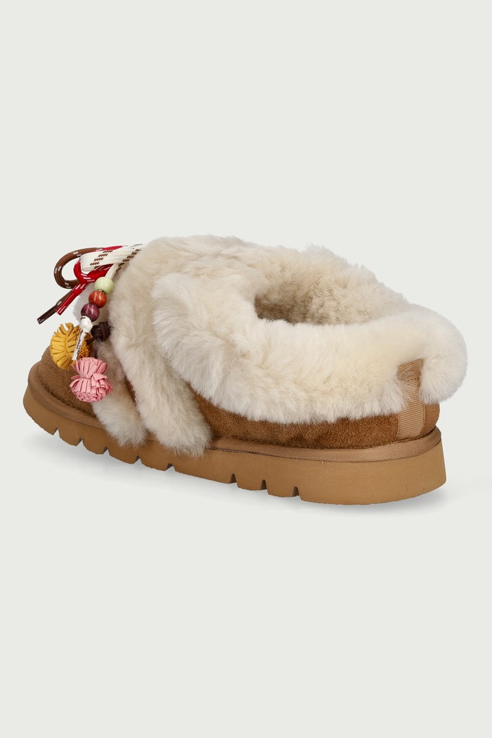 Παπούτσια Nokwol Παντόφλες Γυναικείες σουέτ April Chestnut Hairy Suede April.Chestnut.Suede καφέ