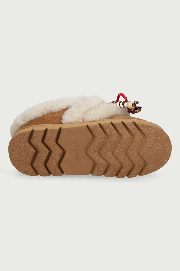 Παντόφλες Γυναικείες σουέτ April Chestnut Hairy Suede Nokwol καφέ April.Chestnut.Suede