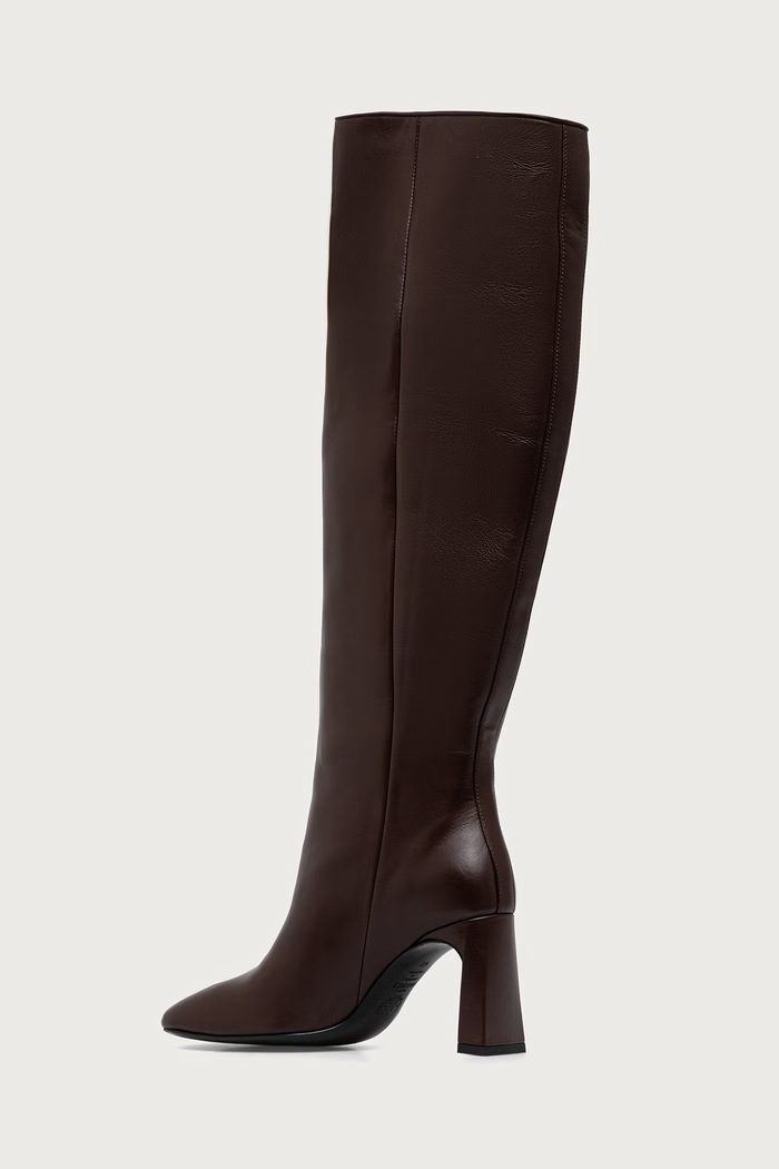 Obuwie Souliers Martinez Kozaki damskie skórzane ROBERTA ROBERTA.DK.BROWN brązowy
