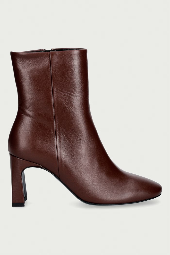 Souliers Martinez gležnjače za žene od kože KAROL KAROL.DK.BROWN smeđa AW26