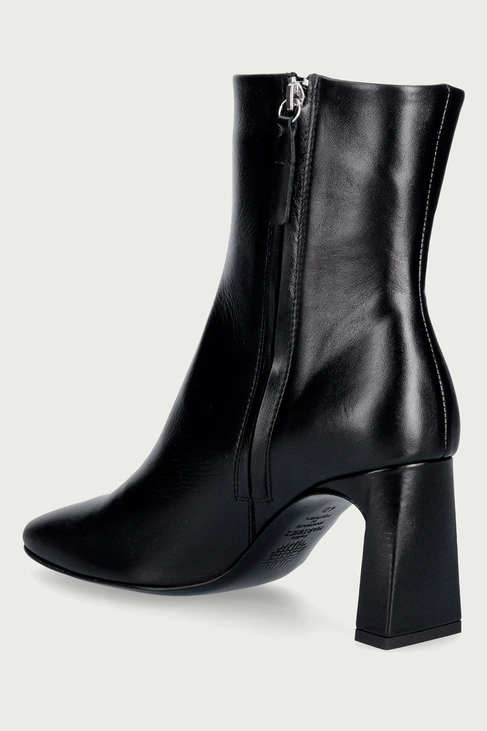 Παπούτσια Souliers Martinez μποτάκια block heel γυναικεία δερμάτινα KAROL KAROL.BLACK μαύρο