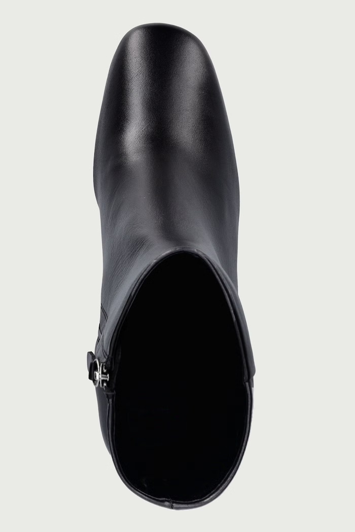 Členkové čižmy na podpätku dámske kožené KAROL Souliers Martinez KAROL.BLACK čierna