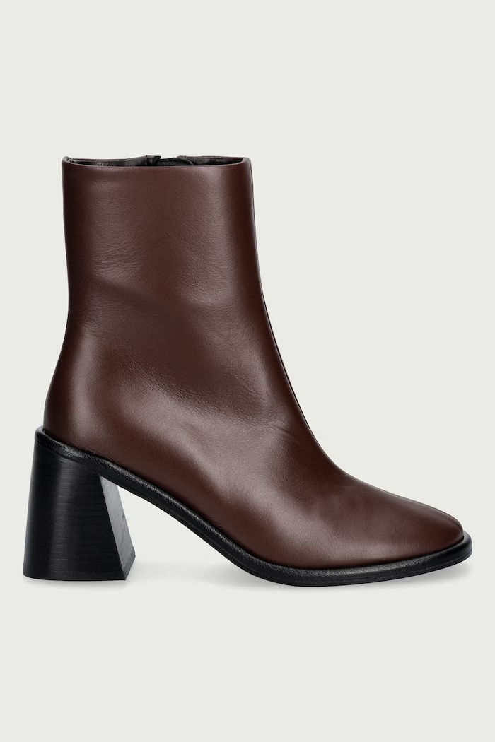 Souliers Martinez Botki damskie skórzane TERUEL TERUEL.DK.BROWN brązowy AW26