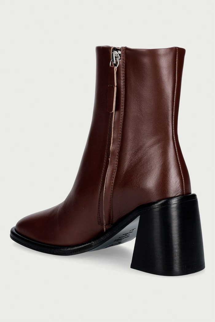 Obuća Souliers Martinez gležnjače za žene od kože TERUEL TERUEL.DK.BROWN smeđa