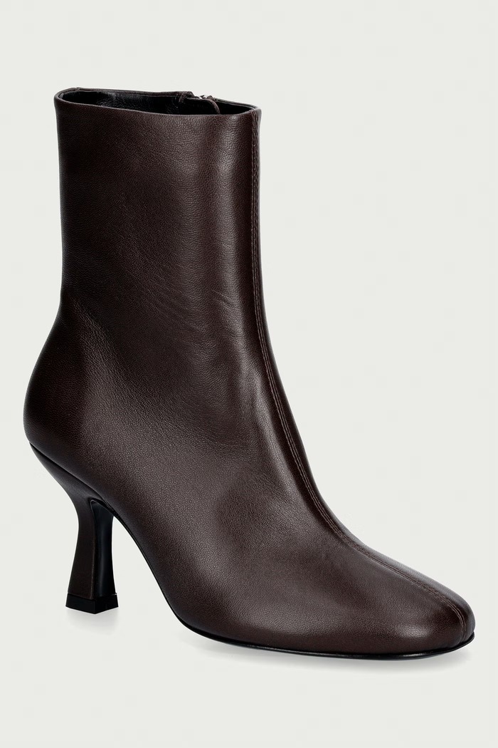 Souliers Martinez gležnjače za žene od kože TALIN smeđa TALIN.DK.BROWN