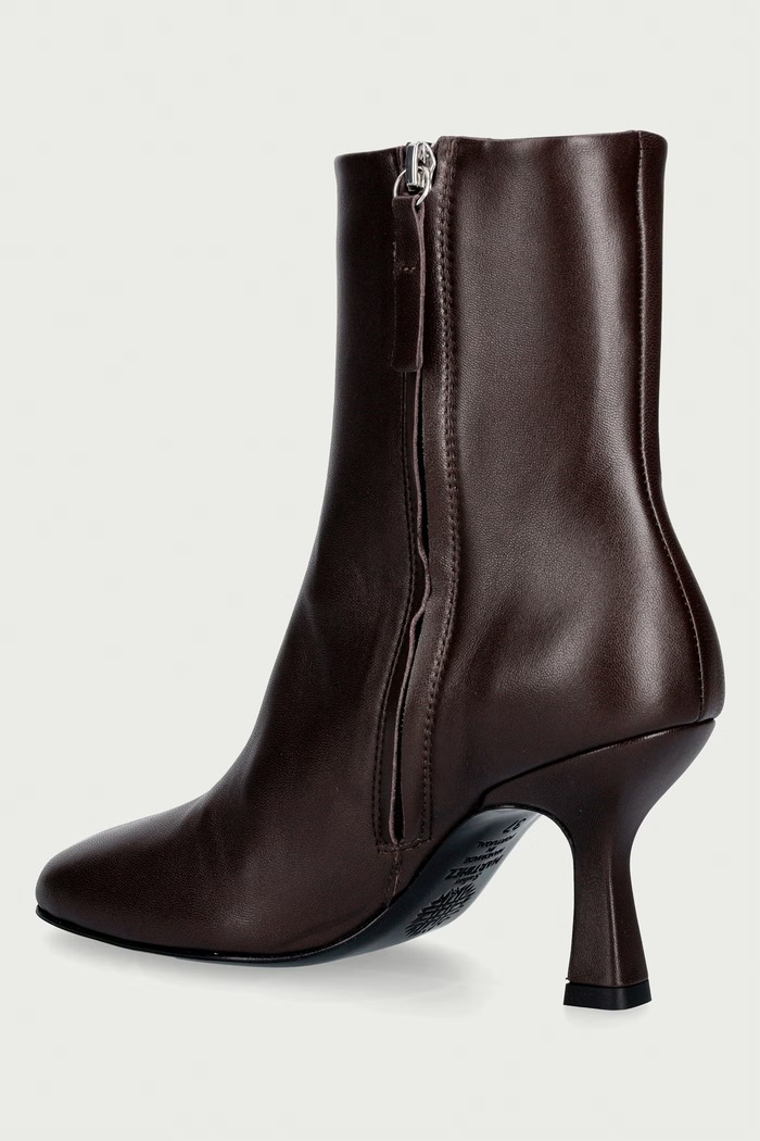 Obuća Souliers Martinez gležnjače za žene od kože TALIN TALIN.DK.BROWN smeđa