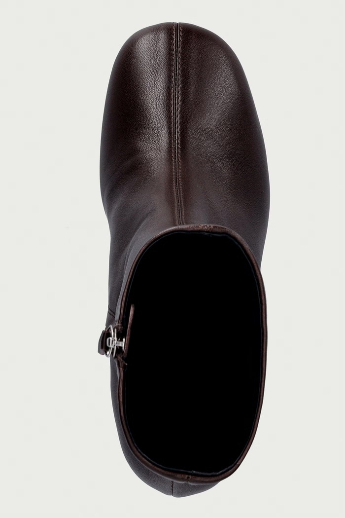 Souliers Martinez gležnjače za žene od kože TALIN smeđa TALIN.DK.BROWN