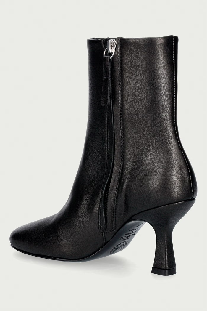 Obuća Souliers Martinez gležnjače na tanku potpeticu za žene od kože TALIN TALIN.BLACK crna