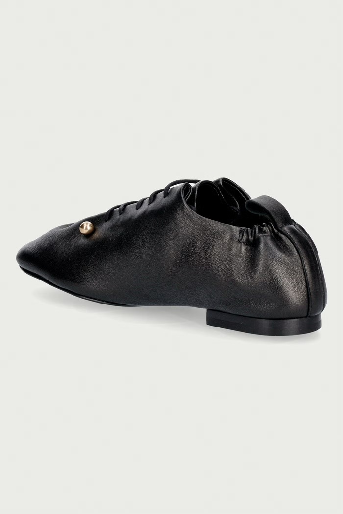 Обувки Souliers Martinez Половинки обувки дамски от кожа ALBA ALBA.BLACK черен
