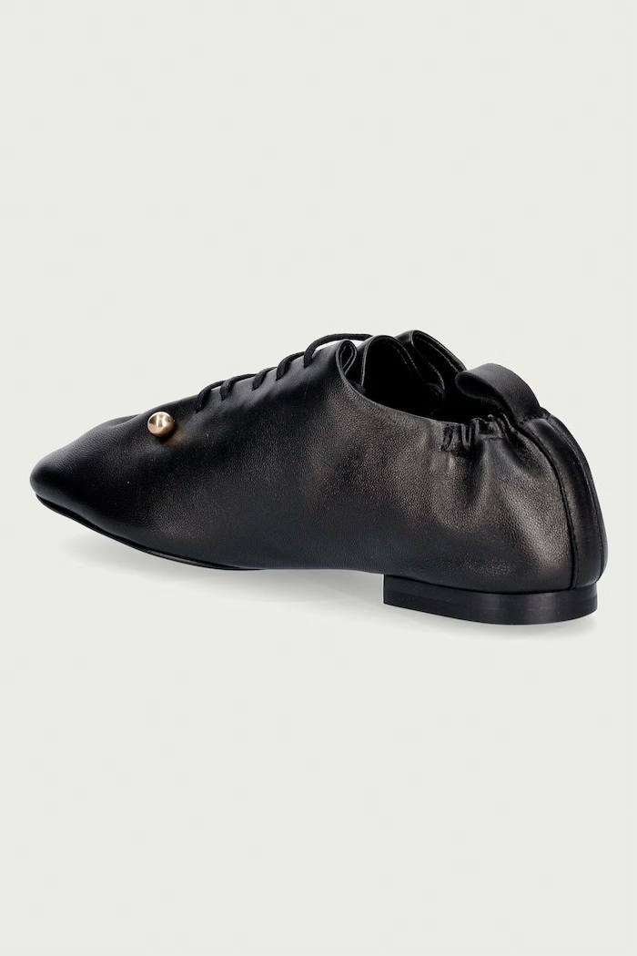 Обувки Souliers Martinez Половинки обувки дамски от кожа ALBA ALBA.BLACK черен