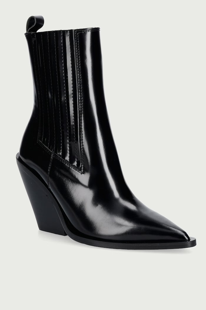 Souliers Martinez Sztyblety damskie skórzane VEGAS czarny VEGAS.BLACK