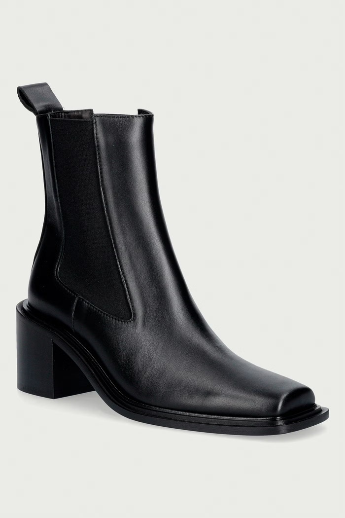 Souliers Martinez μπότες τσέλσι Γυναικεία δερμάτινες DALLAS μαύρο DALLAS.BLACK