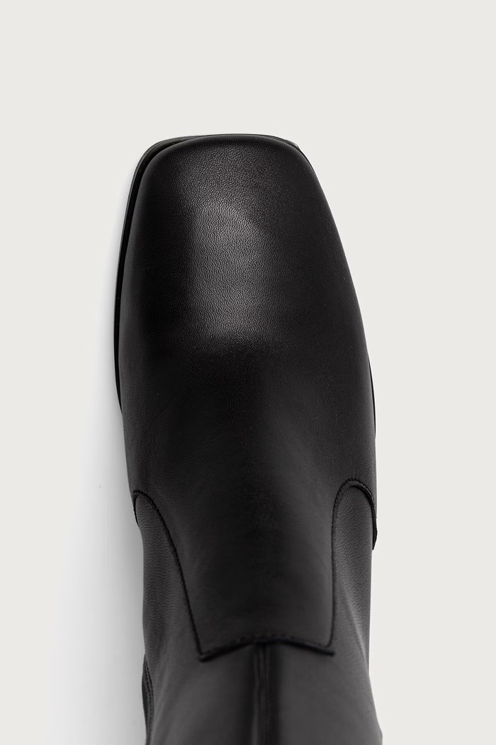 Jonak kozaki na słupku damskie AUGUSTA CUIR/STRETCH czarny 3900263