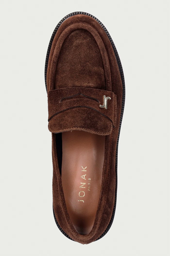 Jonak mocassini da donna in scamoscio DUEDI CROUTE marrone 3800299