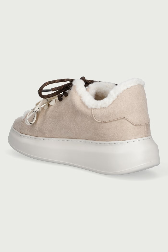 Obuća DKNY Keira Fur Tenisice za žene od imitacije brušene kože K4695050.KPS bež