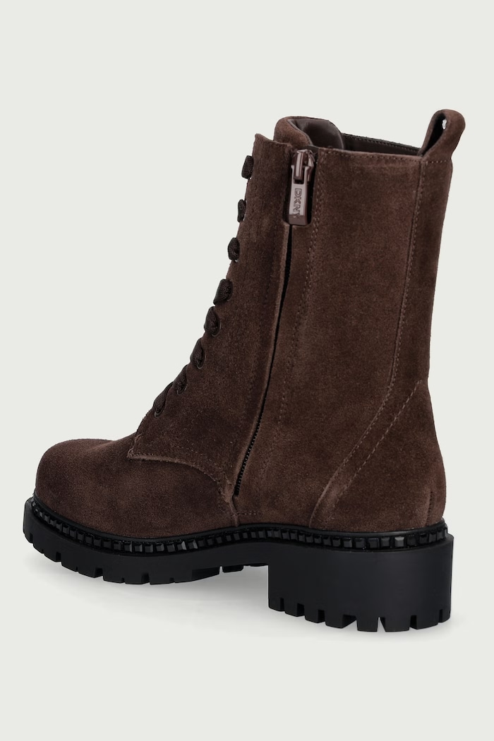 Obuća DKNY Gležnjače za žene od brušene kože Rommily K4611446.H6X smeđa