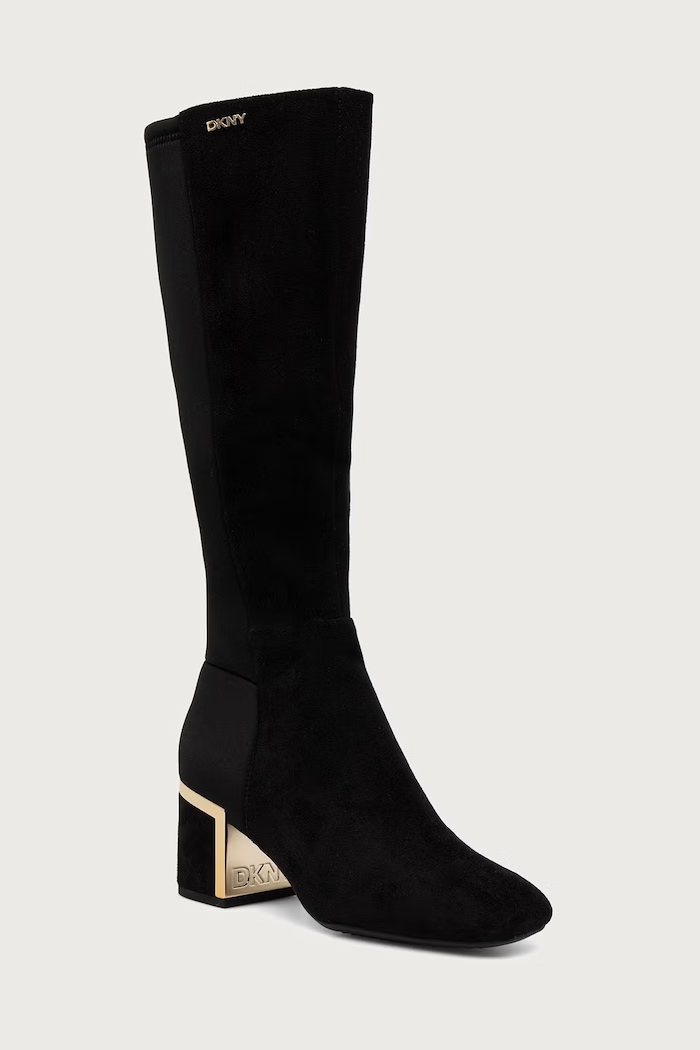 DKNY kozaki na słupku damskie Kalevi czarny K4534500.BLK