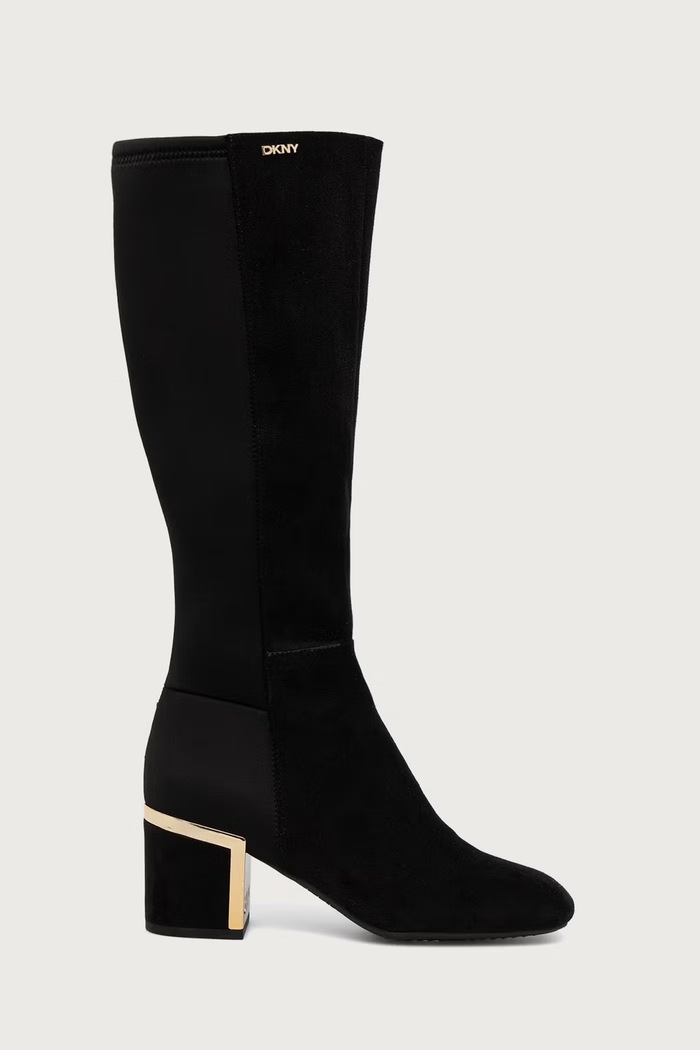 DKNY kozaki na słupku damskie Kalevi K4534500.BLK czarny AW26