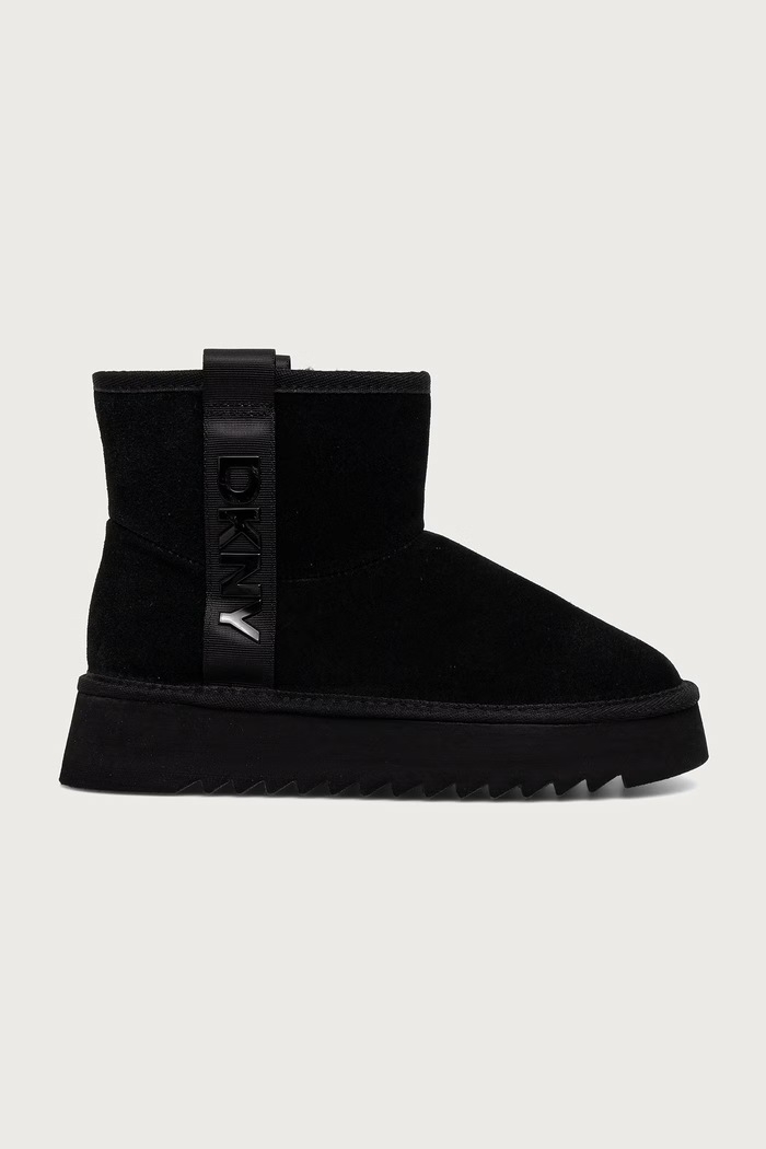 DKNY Imogen μπότες χιονιού γυναικείες σουέτ K4673655.BLK μαύρο AW26