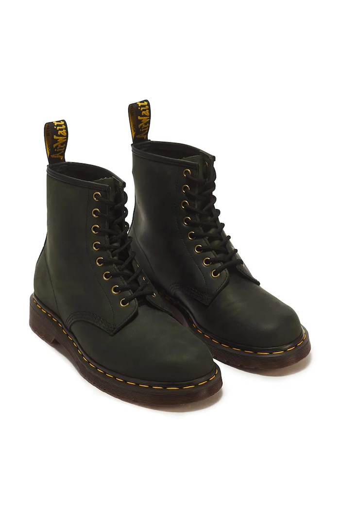 Dr. Martens botki damskie skórzane 1460 DM11822300 zielony AW26