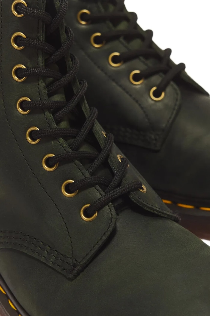 Dr. Martens botki damskie skórzane 1460 DM11822300 zielony