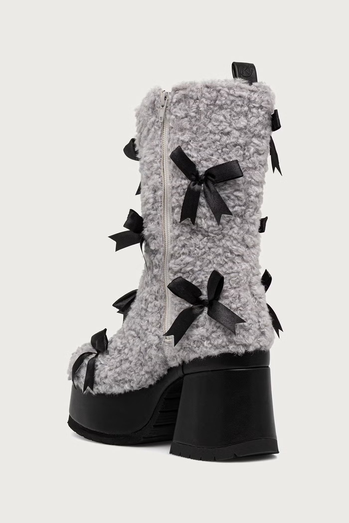 Obuća Koi Footwear Gležnjače s debelom potpeticom za žene Kensei Shearling AS04.Kensei siva