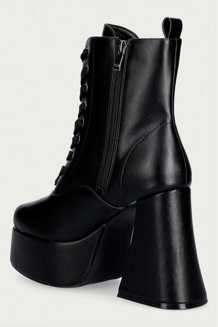 Обувки Koi Footwear Боти с дебел ток дамски Reign Lace Up Platform FG05.Reign черен