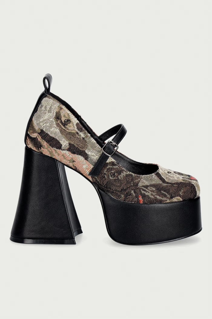 Koi Footwear Czółenka The Hound Tapestry Platform Heels FG03.TheHound beżowy AW26