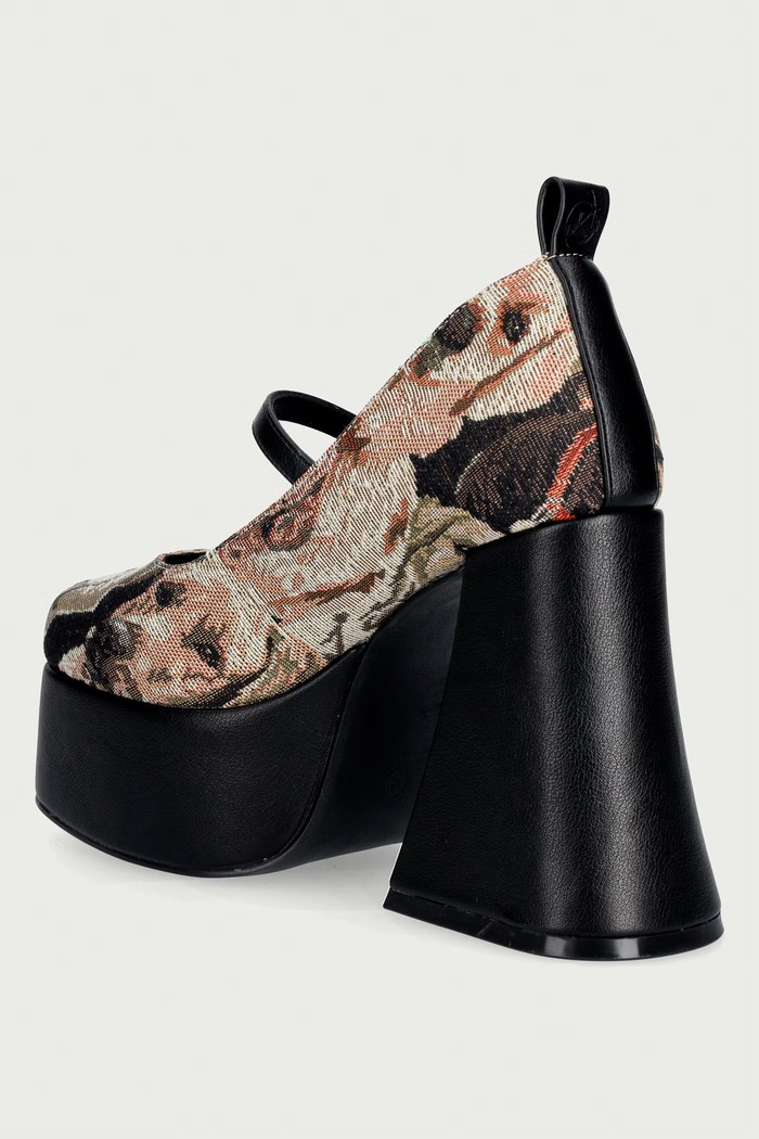 Obuwie Koi Footwear Czółenka The Hound Tapestry Platform Heels FG03.TheHound beżowy