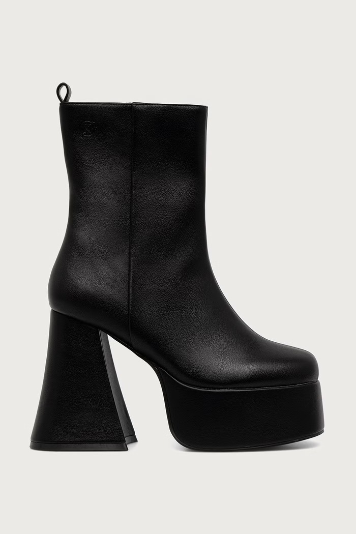 Koi Footwear Gležnjače s debelom potpeticom za žene Resonance Platform FG04.Resonance crna AW26