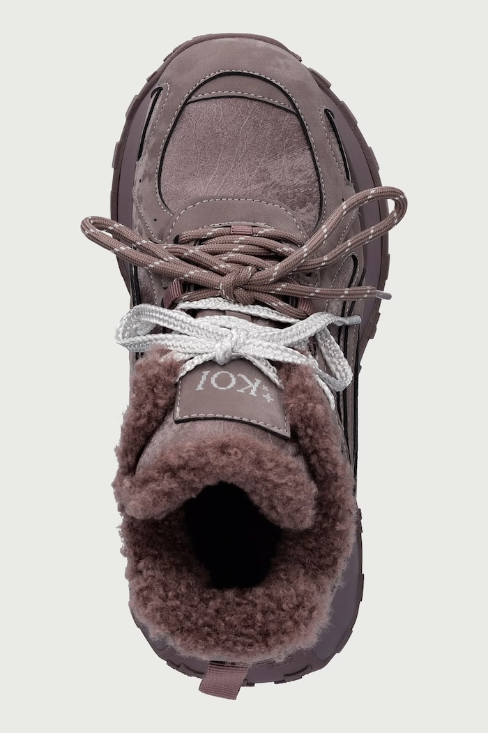 Fluffy Platform Trainers sneakers pentru femei Koi Footwear Umbra.Purple violet