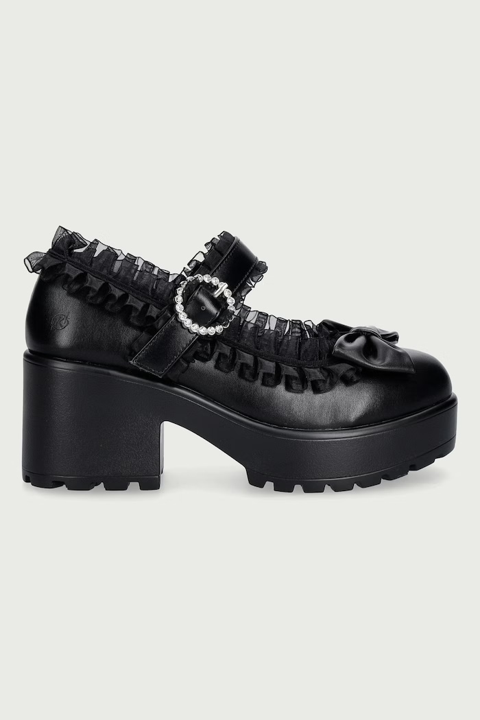 Koi Footwear Czółenka Tira Ruffle Mary Janes ND682.Tira czarny AW26