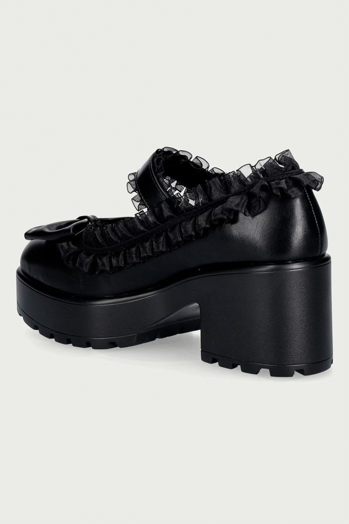 Παπούτσια Koi Footwear Γόβες Tira Ruffle Mary Janes ND682.Tira μαύρο
